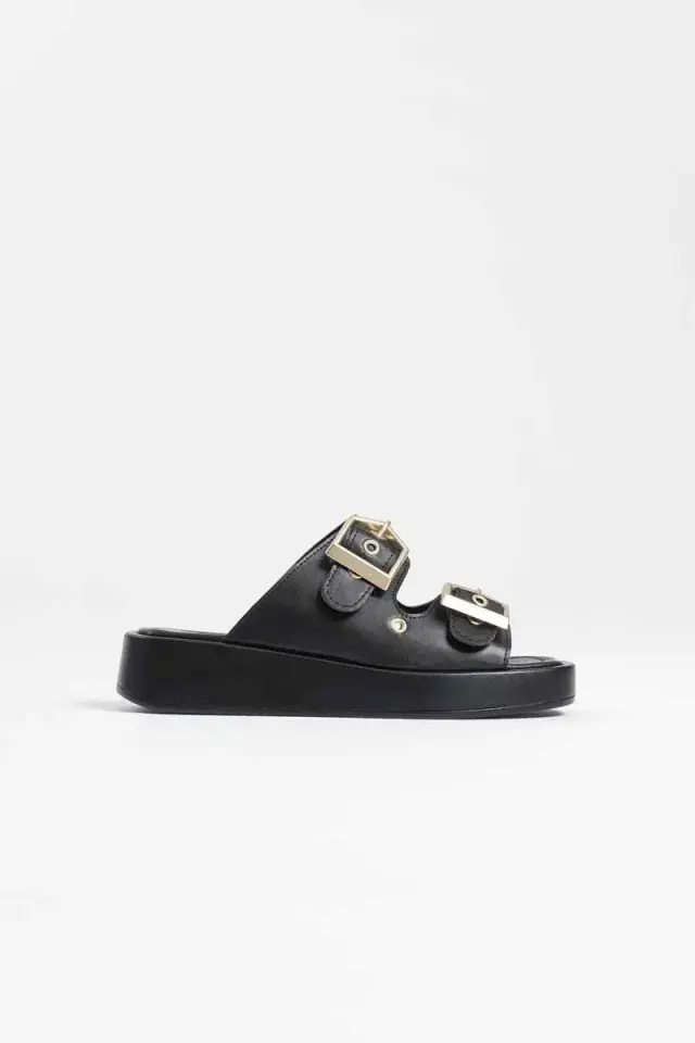 Kadın Siyah Cilt Terlik BUCCA17MY04A