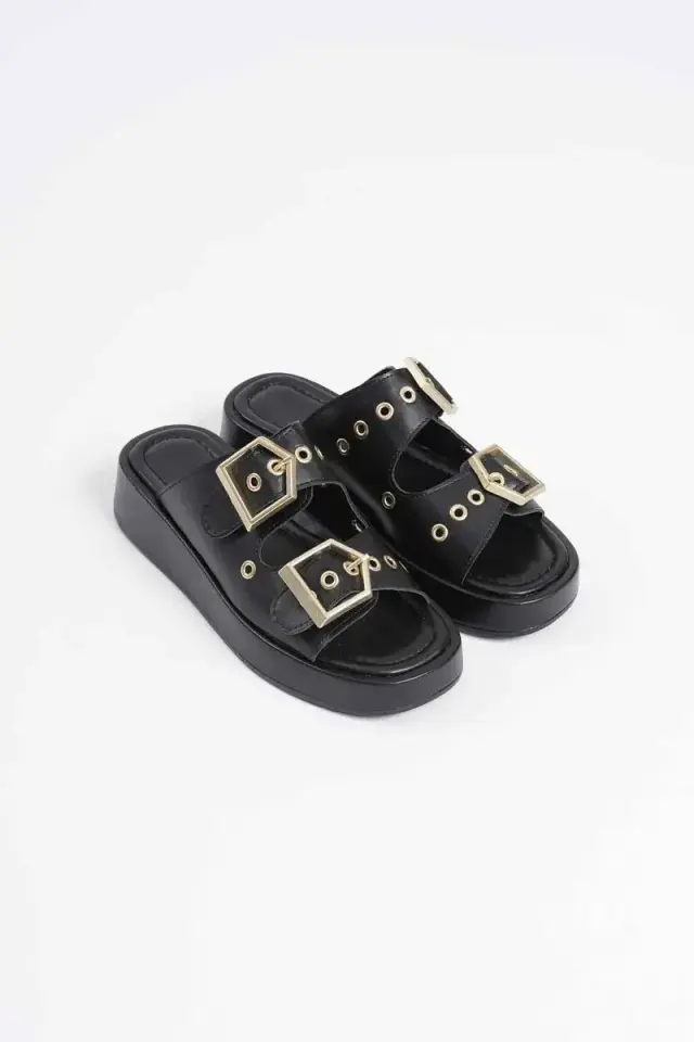 Kadın Siyah Cilt Terlik BUCCA17MY04A