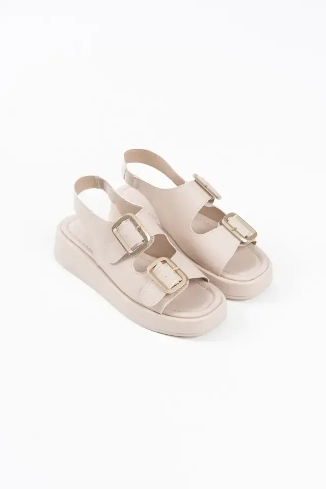 Bej Cilt Kadın Sandalet BUCCA17MY02C