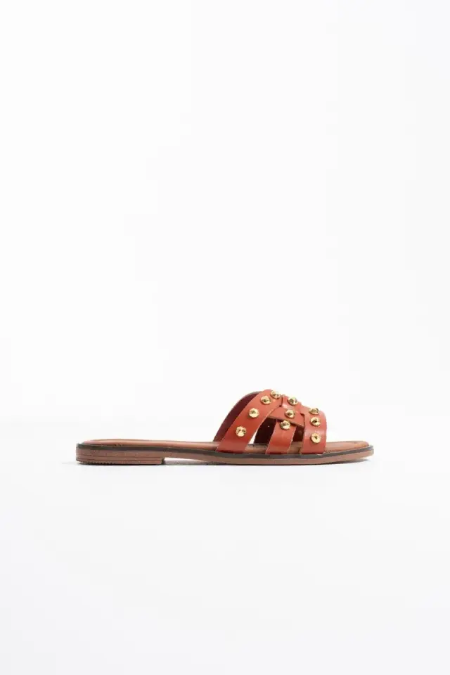 Kiremit Hakiki Deri Terlik BUCCA31MY68G