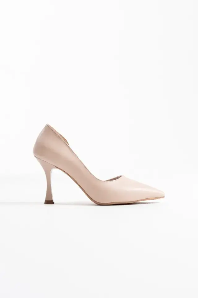 Kadın Bej Cilt Topuklu Ayakkabı BUCCA08MS45P