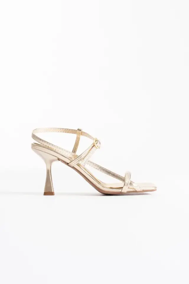 Kadın Altın Topuklu Sandalet BUCCA02MY01C