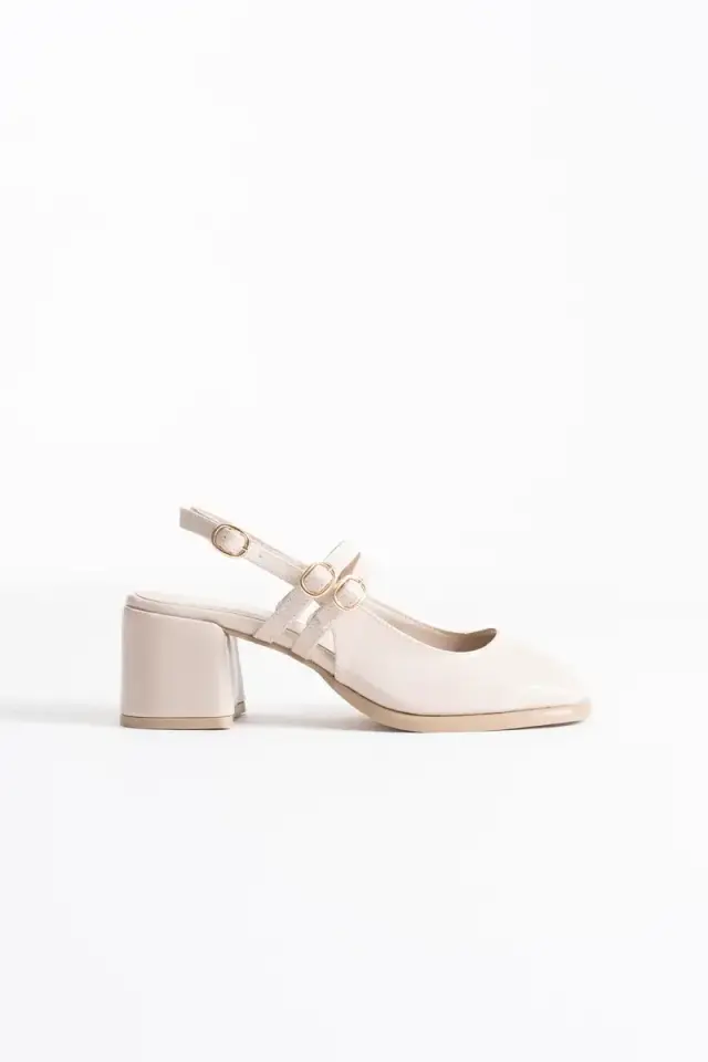 Bej Rugan Kadın Topuklu Ayakkabı BUCCA02MS03B