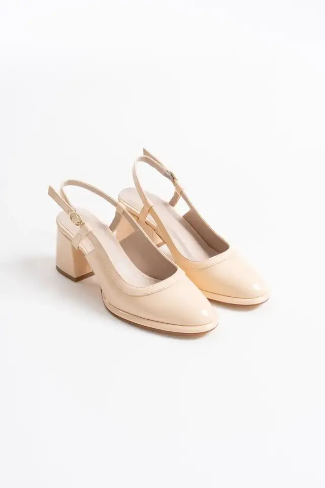 Açık Sarı Rugan Kadın Topuklu Ayakkabı BUCCA18MS17B