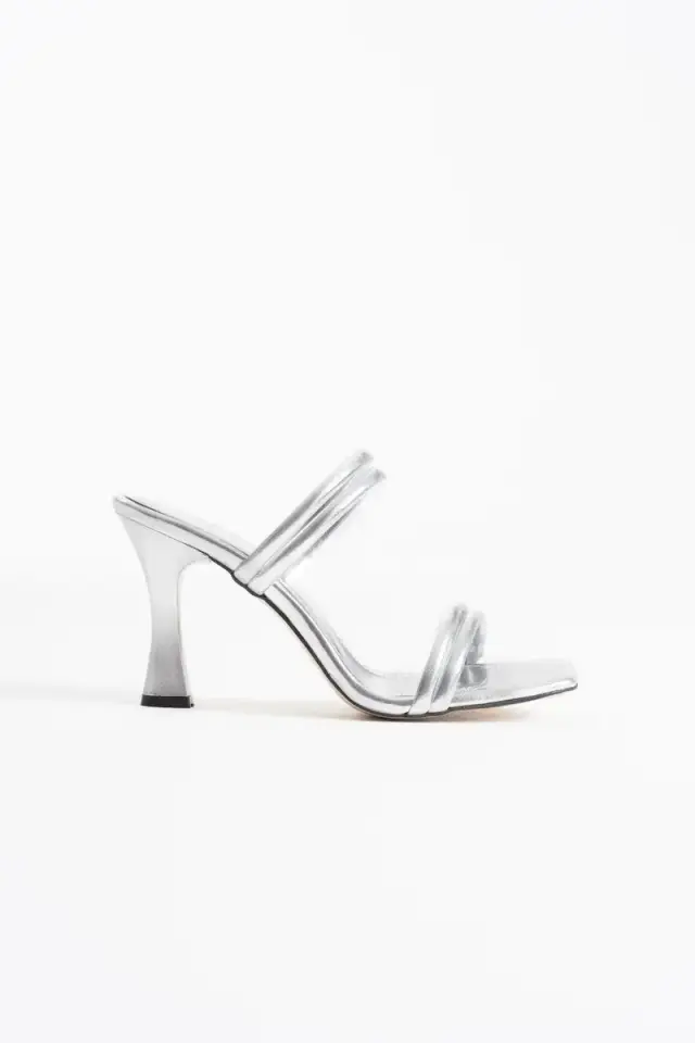 Kadın Gümüş Topuklu Terlik BUCCA20MY20D