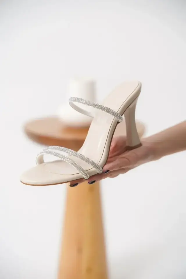 Topuklu Bej Kadın Terlik BUCCA20MY24C