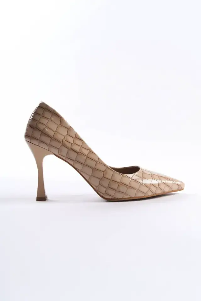 Kadın Nude Kroko Rugan Stiletto BUCCA08MS10D