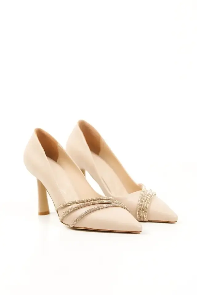 Nude Taşlı Kadın Ayakkabı BUCCA08MS14C
