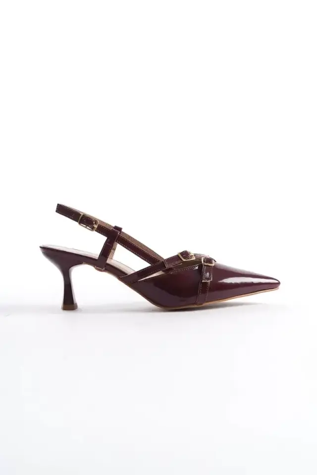Kadın Bordo Rugan Topuklu Ayakkabı BUCCA08MS17D