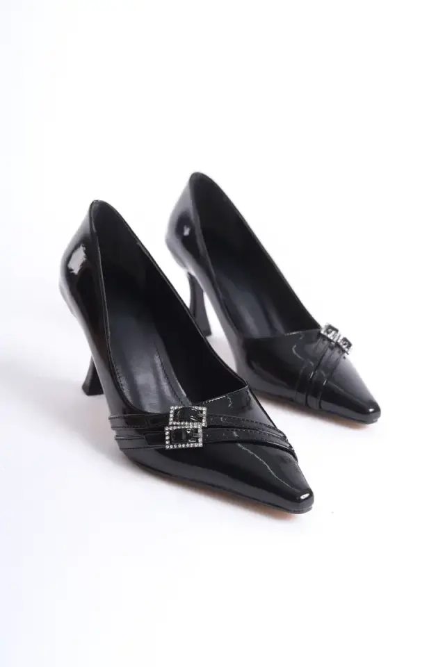 Kadın Siyah Rugan Ayakkabı BUCCA08MS25K