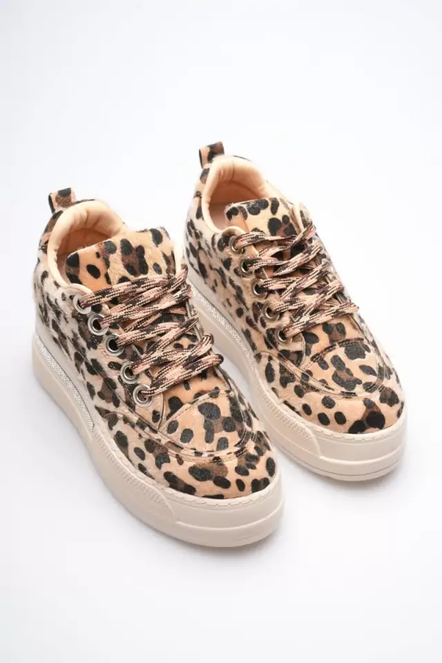 eopar Desenli Kadın Gizli Topuklu Sneaker  | BUCCA