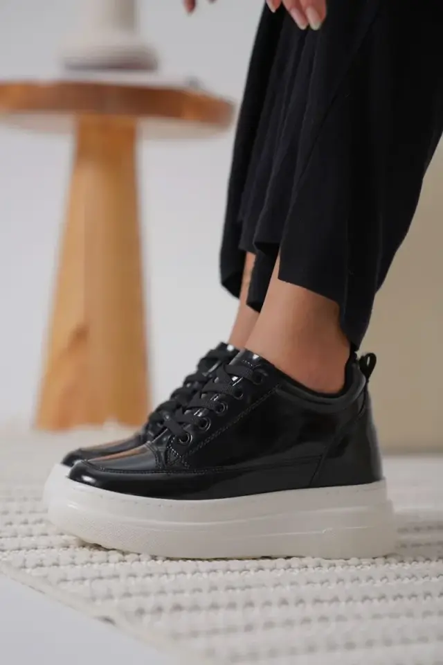 Kadın Gizli Topuk Siyah Spor Ayakkabı BUCCA10MS01F