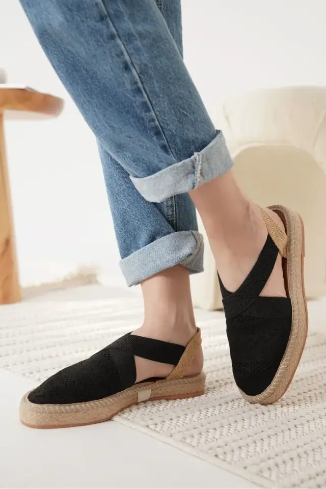 Kadın Siyah Espadril Ayakkabı BUCCA19MY01A