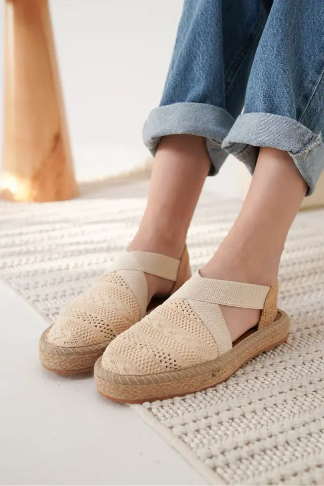 Bej Kadın Espadril Ayakkabı | BUCCA
