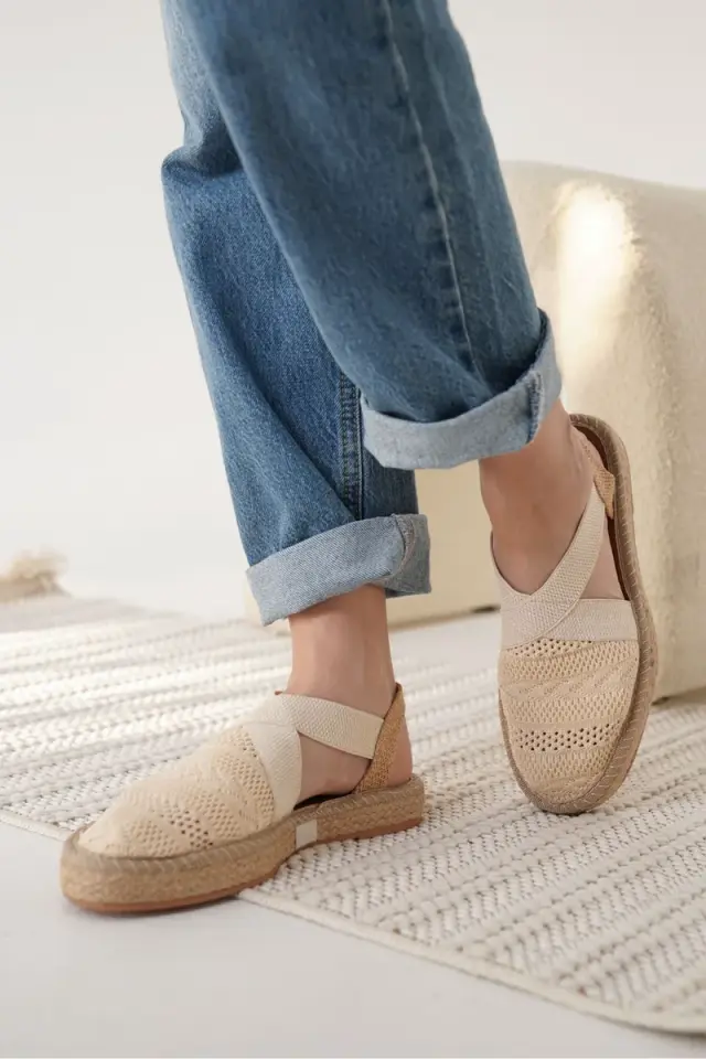 Bej Kadın Espadril Ayakkabı | BUCCA