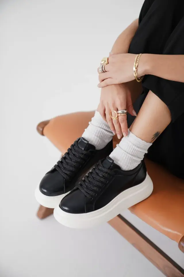 Siyah Kadın Sneaker Ayakkabı | BUCCA