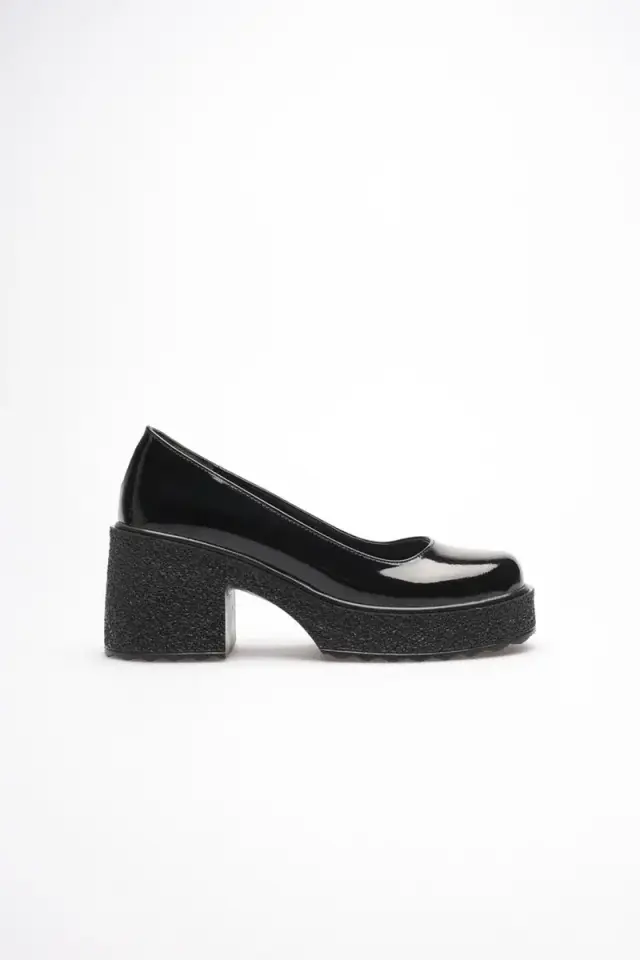 Kadın Siyah Rugan Günlük Ayakkabı BUCCA06MS04A