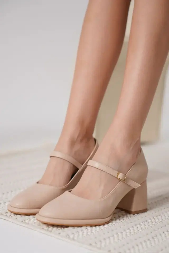 Nude Cilt Kadın Topuklu Ayakkabı BUCCA18MS07D