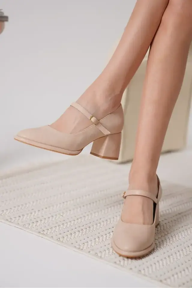 Nude Cilt Kadın Topuklu Ayakkabı BUCCA18MS07D