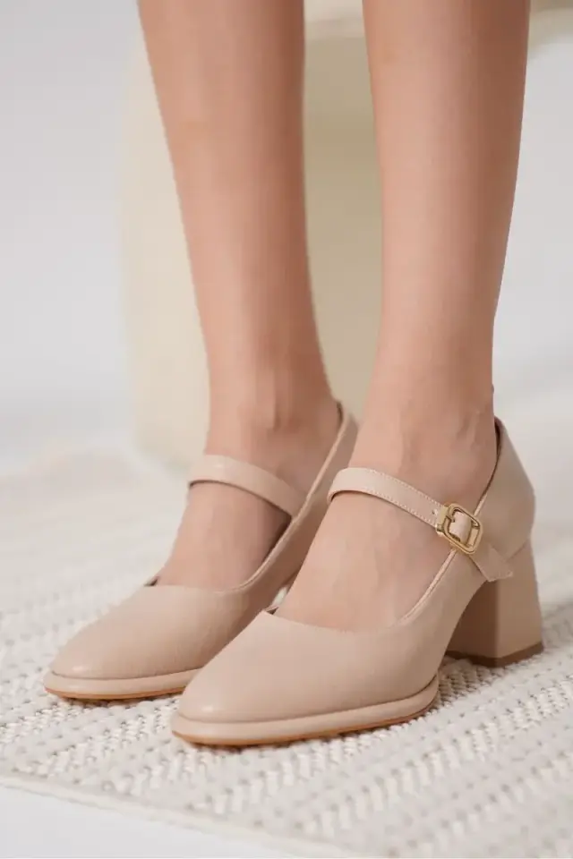 Nude Cilt Kadın Topuklu Ayakkabı BUCCA18MS08D