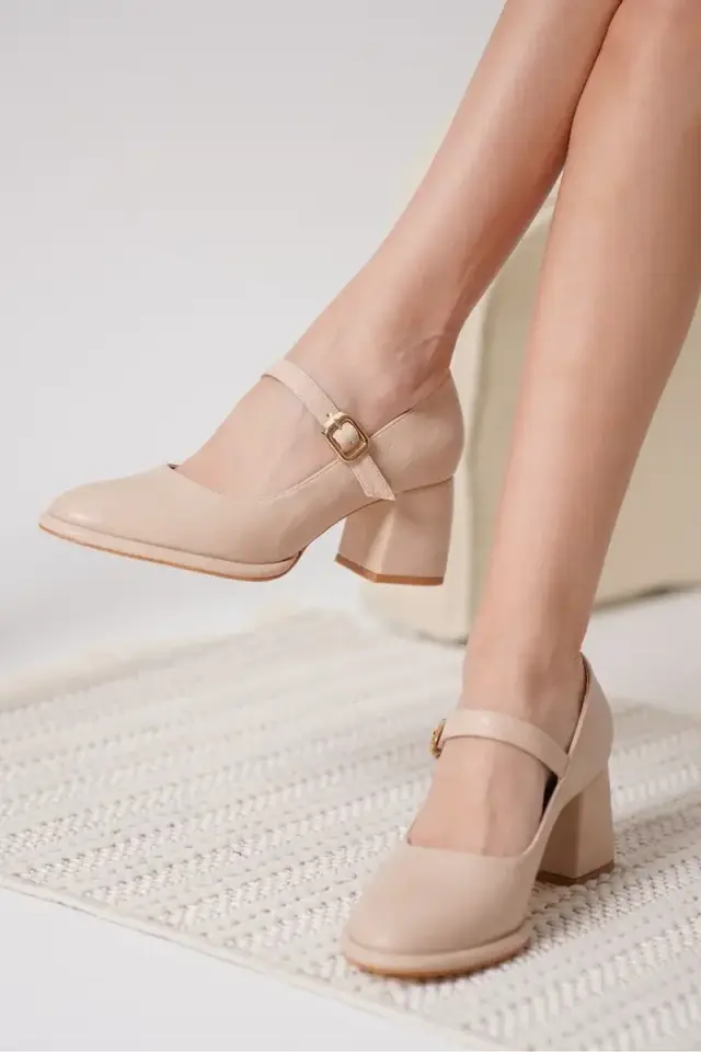 Nude Cilt Kadın Topuklu Ayakkabı BUCCA18MS08D