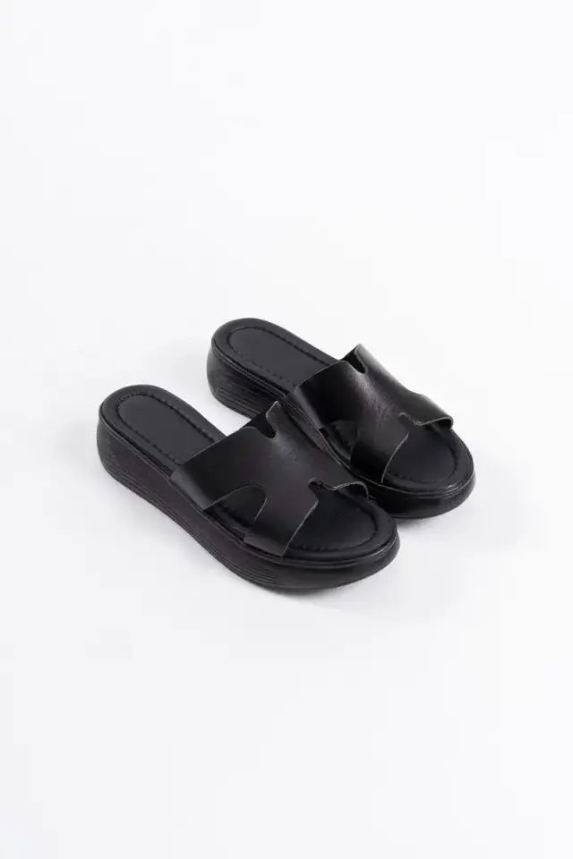 Siyah Hakiki Deri Terlik BUCCA31MY54A