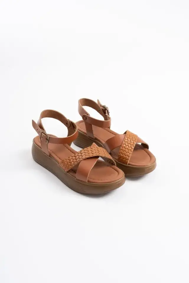 Taba Hakiki Deri Sandalet BUCCA31MY58B
