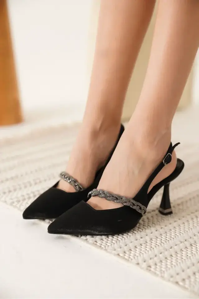 Siyah Kadın Topuklu Ayakkabı BUCCA08MS36A