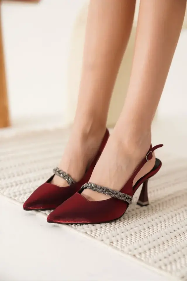 Kırmızı Kadın Topuklu Ayakkabı BUCCA08MS36D