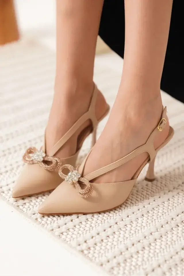 Kadın Nude Topuklu Ayakkabı BUCCA08MS38B