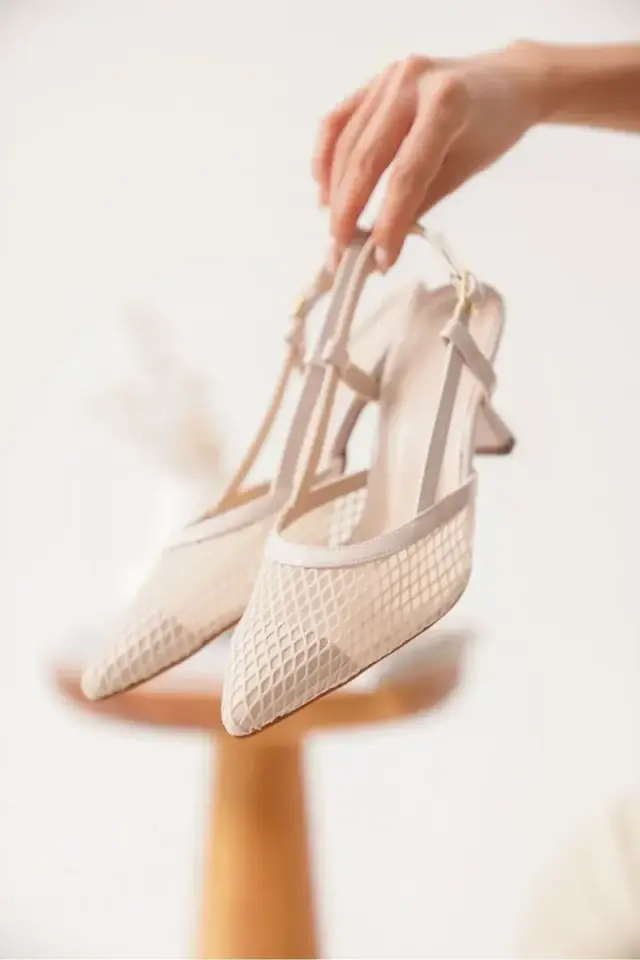 Kadın Bej Topuklu Ayakkabı BUCCA08MS43B