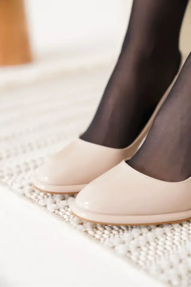 Bej Rugan Kadın Topuklu Ayakkabı BUCCA18MS11C