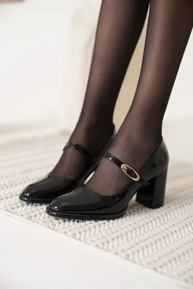 Siyah Kadın Topuklu Ayakkabı BUCCA18MS12A