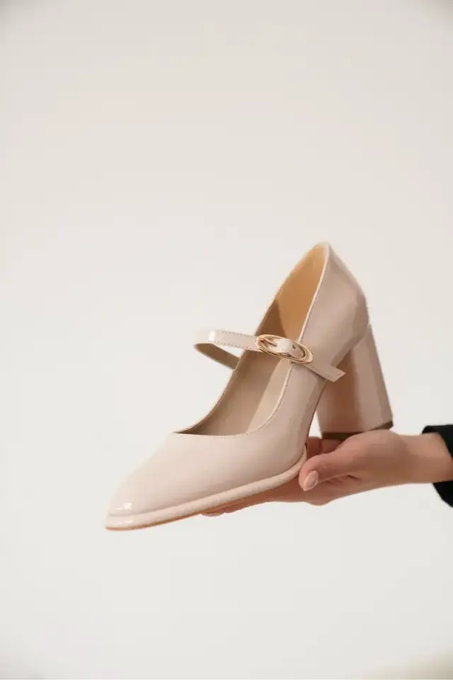 Bej Kadın Topuklu Ayakkabı BUCCA18MS12B