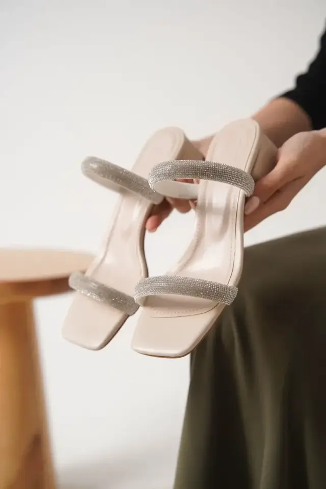 Kalın Topuklu Bej Kadın Terlik BUCCA20MY11C