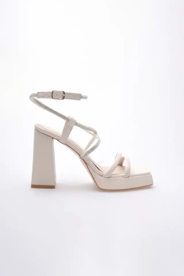 Kadın Bej Topuklu Sandalet BUCCA12MY02C