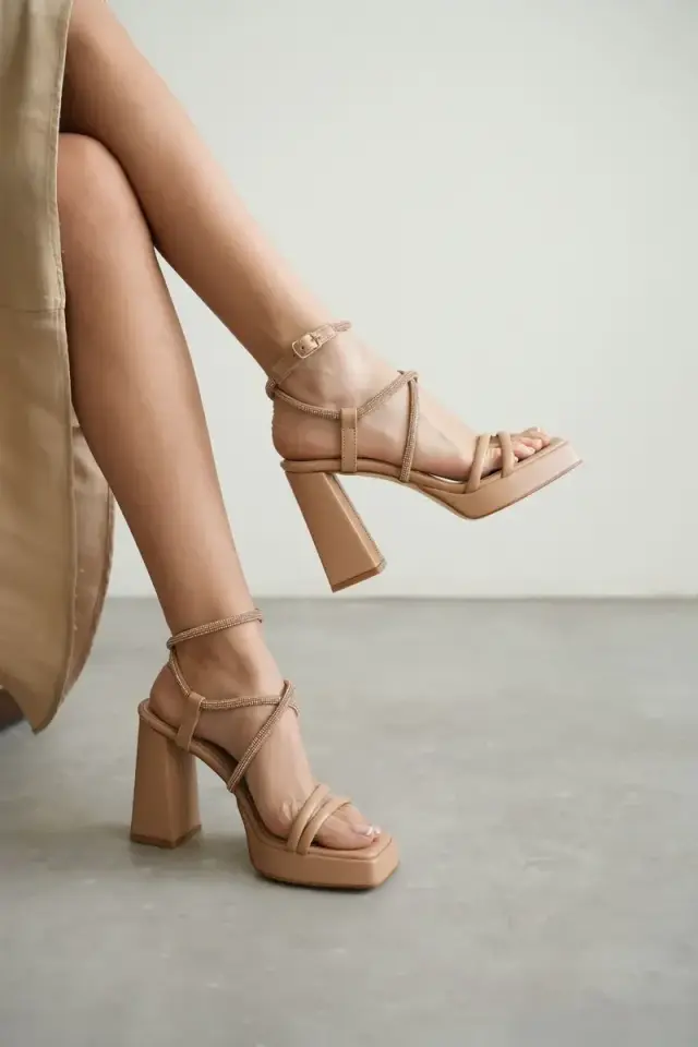 Kadın Nude Topuklu Sandalet BUCCA12MY02D
