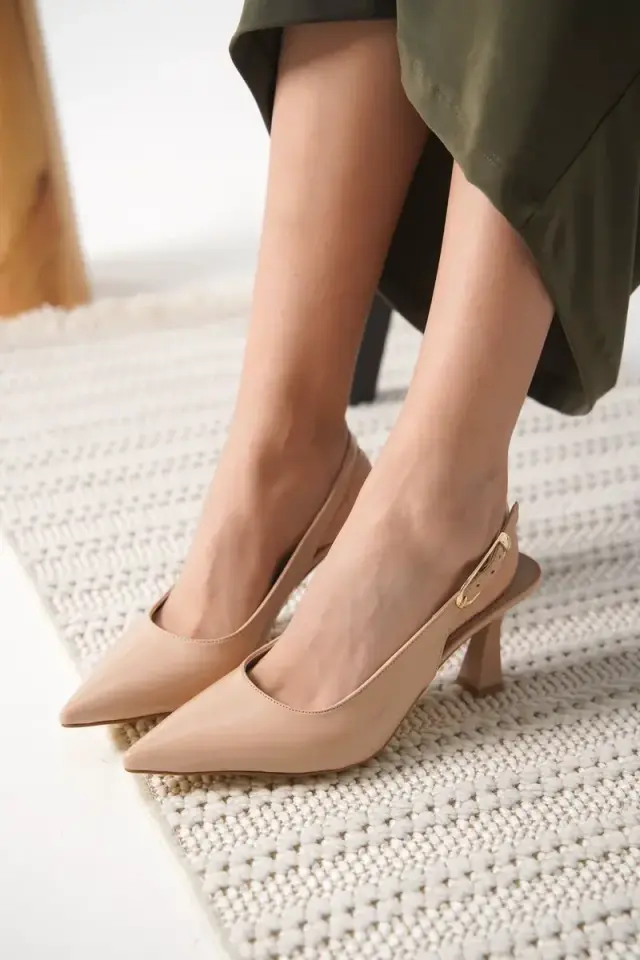 Kadın Nude Rugan Topuklu Ayakkabı BUCCA20MS01C