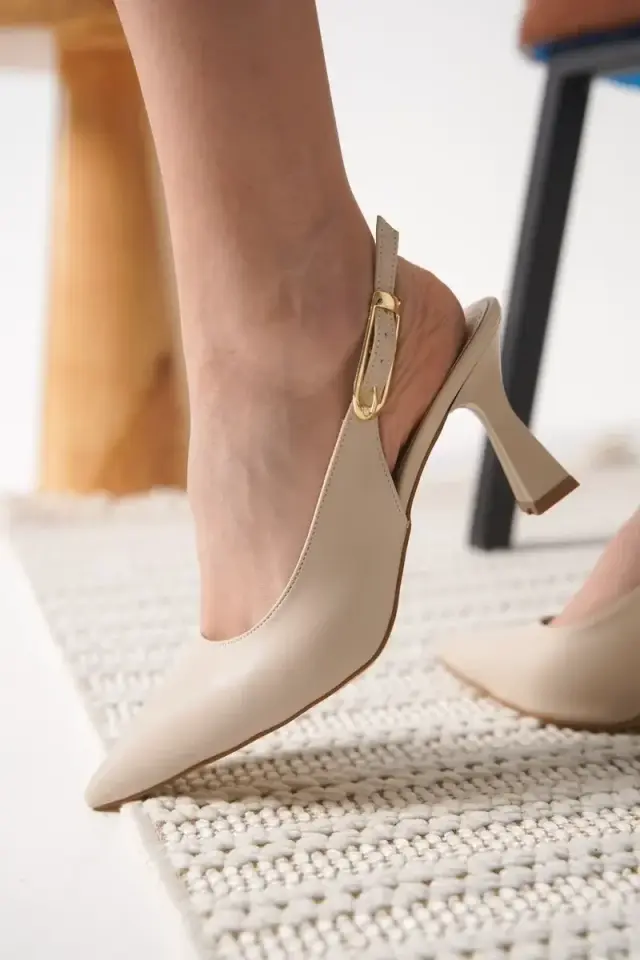 Kadın Mat Bej Topuklu Ayakkabı BUCCA20MS01E