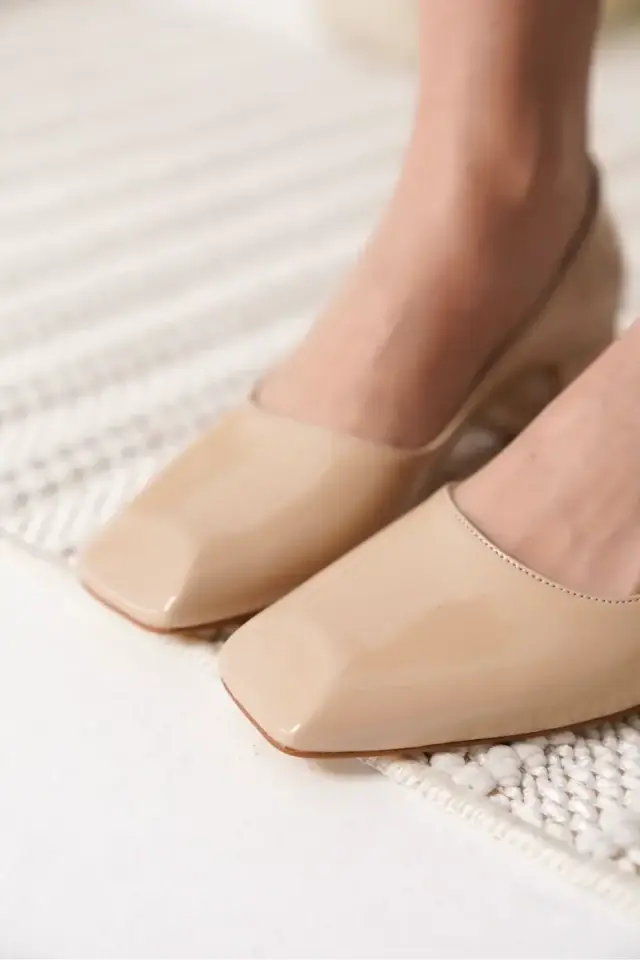 Nude Rugan Kadın Topuklu Ayakkabı BUCCA18MS14B