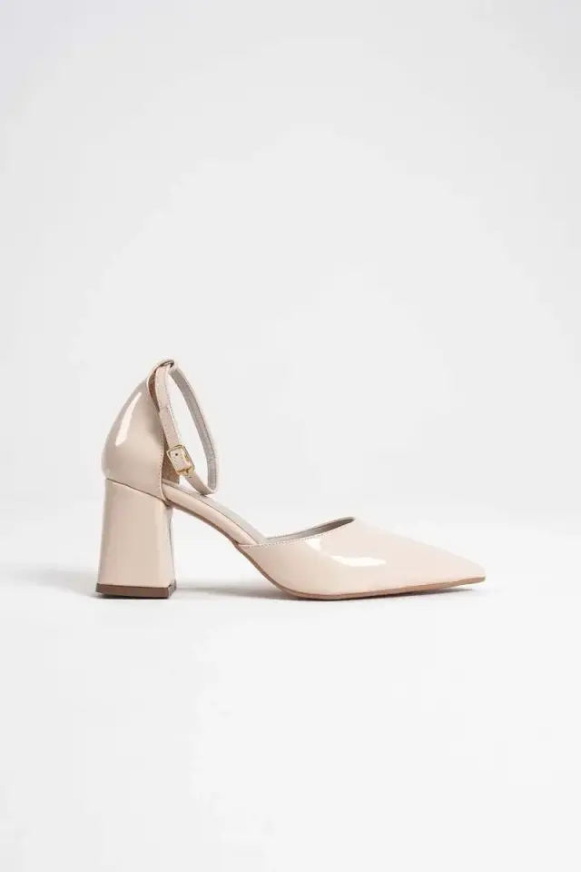 Bej Rugan Kadın Topuklu Ayakkabı BUCCA08MS11B