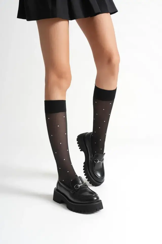 Toka Detaylı Siyah Günlük Loafer Ayakkabı BUCCA10MS04A