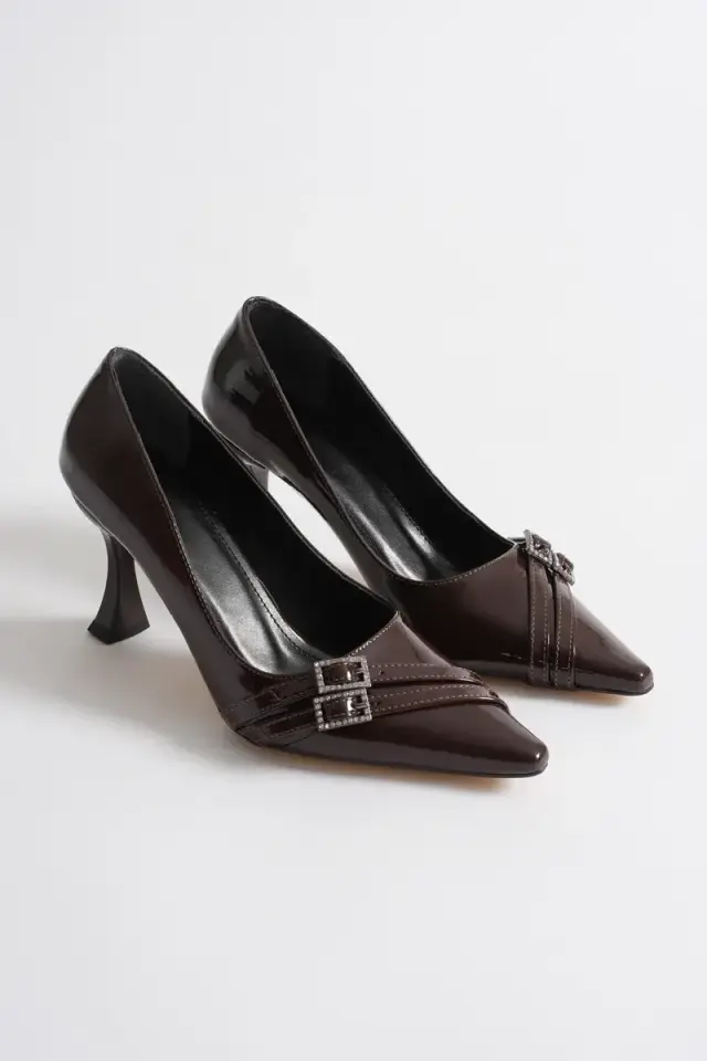 Kadın Acı Kahve Rugan Ayakkabı BUCCA08MS25P