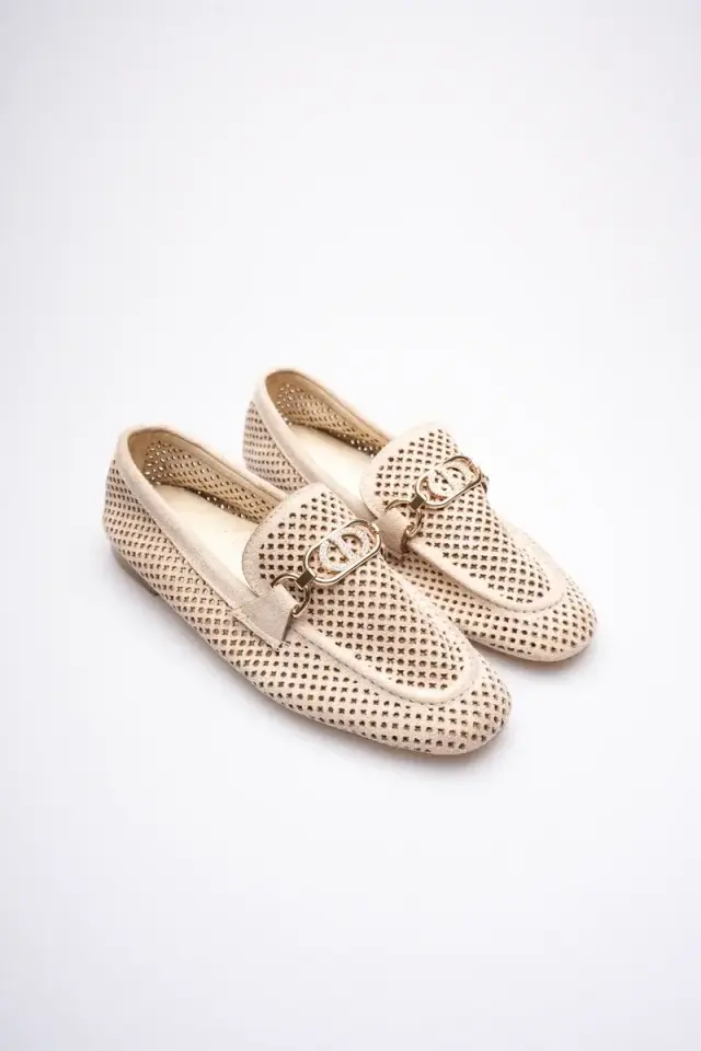 Kadın Süet Bej Günlük Ayakkabı BUCCA27MS02B