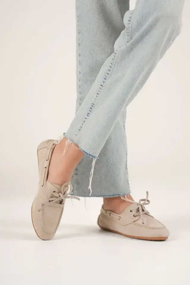 Kadın Bej Günlük Süet Ayakkabı BUCCA27MS06B